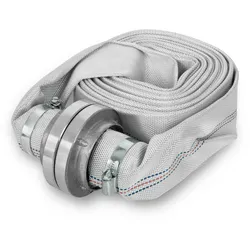 EBERTH 2" Feuerwehrschlauch 10m mit Storz Kupplung, Gewebeschlauch für Industrie, Wasser, Pumpe, Garten, Storz 52-C