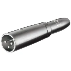 XLR-Adapter, XLR-Stecker (3-Pin) - 6,35mm Klinkenbuchse (3-Pin, Stereo)