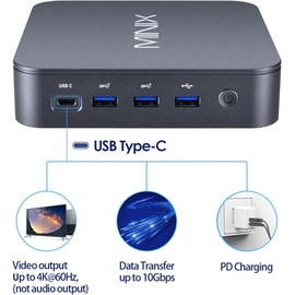 MINIX NEO J51-C8 Max Intel Jasper Lake N5105 Mini PC, USB-C, Windows 11 Pro
