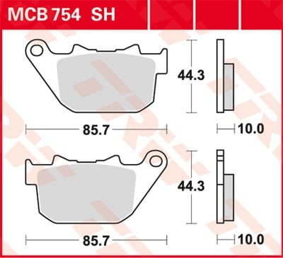 TRW Lucas Sinterbelag MCB754SH