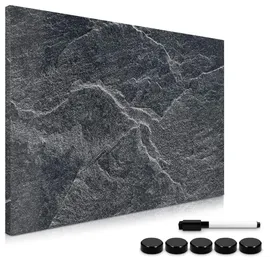 Navaris Magnettafel Magnetpinnwand Memoboard zum Beschriften - 60x40 cm Notiztafel div. Designs - Tafel abwaschbar mit Halterung Magneten Stift