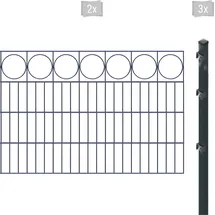 Arvotec Doppelstabmattenzaun 4 m x 80 cm Grau/Kunststoff