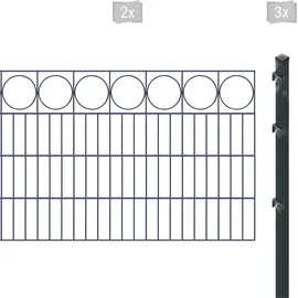 Arvotec Doppelstabmattenzaun 4 m x 80 cm Grau/Kunststoff