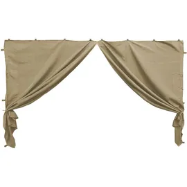 Quick Star Seitenwand für Pavillon 3x4 m 2 Stück Beige 3 x 4 m