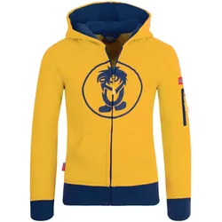 Kinder Hoodie Pullover Sortland Goldgelb/Mystikblau One Size