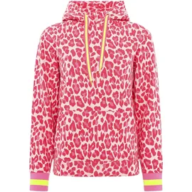 Zwilling Hoodie »"Leo Allover Neon Kante"«, mit Animal-Design und kontrastfarbigen Ärmelbündchen Gr. XL, pink, , 98678861-XL