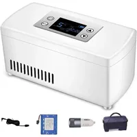 ELzEy Tragbarer Kühlschrank mit Batterie, Insulinkühler, Auto, Reisen, Zuhause, Mini-Medikamentenkühlschrank und Insulinkühler
