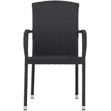VCM Anita Gartenstuhl 63 x 63 x 88 cm schwarz 1 St.