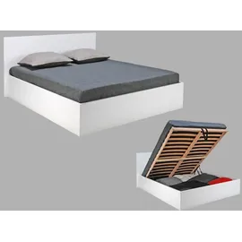 Weber Industries Bettkasten MADRID / Bett 140x190 - Weiß - Weiß