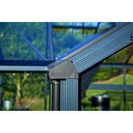 Juliana Orangerie Gewächshaus Alu Anthrazit ESG 3 mm 21,5 m2
