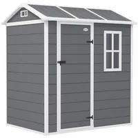 Outsunny Gerätehaus 2,1 m2 1,86 x 1,30 m Grau