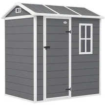 Outsunny Gerätehaus 2,1 m2 1,86 x 1,30 m Grau