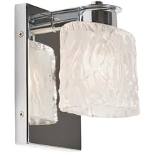 Elstead Lighting Wandlampe Spiegelleuchte Badezimmerlampe chrom LED Flurleuchte Glas geschliffen