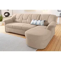 DOMO collection Ecksofa »Sarafina zeitlos und komfortabel, optional mit Federkern, L-Form«, wahlweise mit Bettfunktion beige