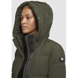 khujo Steppmantel "TIONE", Damen, Gr. M (38), grün (deep grün), Steppware, Obermaterial: 100% Polyester. Futter: 100% Polyamid. Füllung: 100% Polyester, unifarben, knielang, Mäntel Steppmantel, Wärmende und pflegeleichte Steppqualität