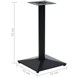 vidaXL Bistrotisch-Gestell 41 x 41 x 72 cm Schwarz