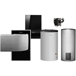 Buderus WLW196i-6 IR E Logaplus Wärmepumpen-Paket mit Warmwasserspeicher SH290 RS-B + Pufferspeicher P120.5 S-B für Heizkreis