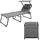 Spetebo Gartenliege XXL Sonnenliege 200 x 70 x 30 cm Grau
