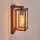 hofstein Außenwandleuchte Metall/Glas mit Bewegungsmelder IP44 rost/klar