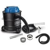 Aschesauger AVC20 Scheppach - 1200W / 20 kPa | 20L Behälter | 1,5m feuerfester Schlauch | inkl. Fahrvorrichtung & Zubehör - für Kamin, Grill, Holzofen