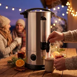Relaxdays Glühweinkocher 7 l Silber
