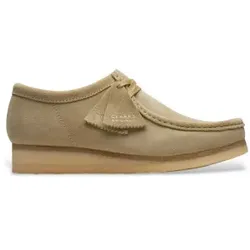 Clarks für Herren. 26155515 Wallabee beige Lederschuhe (41), Wohnung, Wildleder, Schnürsenkel, Lässig
