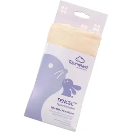 Träumeland Bettlaken TRÄUMELAND "hochwertiges Spannbetttuch aus Tencel", beige, B:70cm L:140cm, Tencel, Obermaterial: 100% Lyocell (TENCELTM), Bettlaken, Bettlaken, Tencel sorgt für ein besonders trockenes, gesundes Schlafklima
