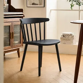 Möbel Kraft Esszimmerstuhl Kunststoff schwarz 4er Set