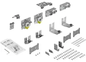 Hettich Faltt.-Laufteilset links, max.50kg TopLine L, 9242711 verzinkt