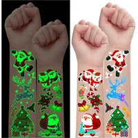 Leesgel Adventskalender 2024 Kinder, 24 Blätter Weihnachts Tattoo Kinder Leuchtende Weihnachten Kindertattoos Aufkleber für Weihnachtsdeko, Weihnachtsgeschenke Kinder Nikolaus Geschenke Mädchen Jungen