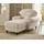 furn.design Sessel Adelina Landhaus 110 x 95 x 110 cm Beige mit Hocker