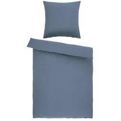 como Musselin Bettwäsche   , blau , Maße (cm): B: 135