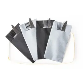 Sovie Horeca Besteckserviette Rot Tissue Deluxe®, 40 x 40 cm, 75 Stück – Bestecktasche