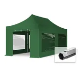 TOOLPORT Faltpavillon 3 x 6 m inkl. 4 Seitenteile Dunkelgrün