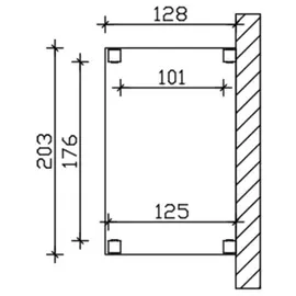 SKANHOLZ Pultdach Vordach Putbus 203 x 128 cm nussbaum