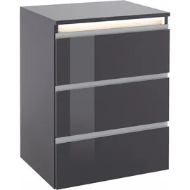 INOSIGN Kommode "Mailand", grau (anthrazit hochglanz), B:50cm H:66cm T:40cm, Sideboards, Kommode, Höhe 66 cm