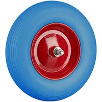 Relaxdays Gartengeräte-Ersatzrad Vollgummi blau-rot