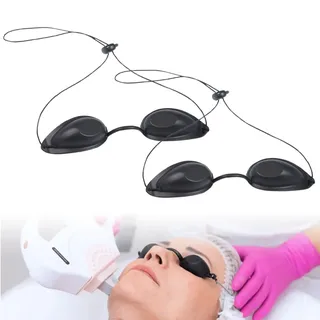 WeddHuis 2 Stück Bräunungsbrille, Laser-Schutzbrille, LED-Schutzbrille, UV-Schutzbrille, Kosmetikbrille für Laser Beauty, IPL-Haarentfernung, UV-Schutz