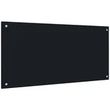 vidaXL Küchenrückwand Schwarz 100x50 cm Hartglas