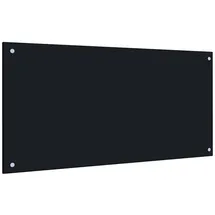 vidaXL Küchenrückwand Schwarz 100x50 cm Hartglas