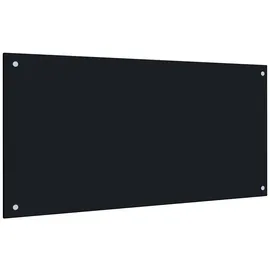 vidaXL Küchenrückwand Schwarz 100x50 cm Hartglas