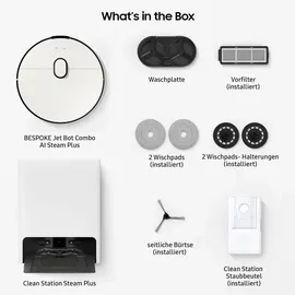 Samsung Bespoke Jet Bot Combo AI Steam Plus Satin Greige VR7MD97A14G/WD