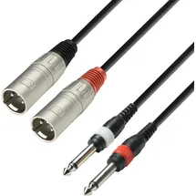 Adam Hall Kabel 2xjack 6.3 Mono A 2xxlr Male 3m Adam K3 K3tmp0300