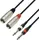 Adam Hall Kabel 2xjack 6.3 Mono A 2xxlr Male 3m Adam K3 K3tmp0300