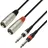 Adam Hall Kabel 2xjack 6.3 Mono A 2xxlr Male 3m Adam K3 K3tmp0300