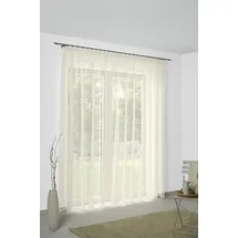 Wirth Gardine WIRTH "Manuela", beige (champagner), B:200cm H:125cm, Voile, Polyester, Gardinen, Gardine, Store