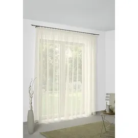 Wirth Gardine WIRTH "Manuela", beige (champagner), B:200cm H:125cm, Voile, Polyester, Gardinen, Gardine, Store