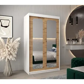 abiks möbel Schwebetürenschrank Promo 120 x 200 x 62 cm Weiß