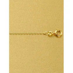Gliederkette LADY, gelb (gelbgold 750), Halsketten, Damen, N-Größe, Metall-Metall, L: 45cm, Metall, Metall