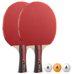 JOOLA Rosskopf Tischtennisschläger Set 2 Schläger + 3 Bälle